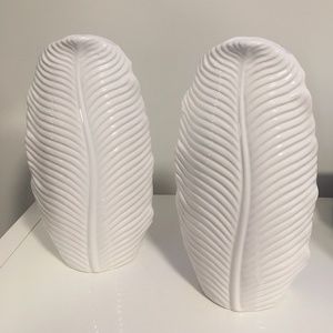 White Ceramic Table Vases